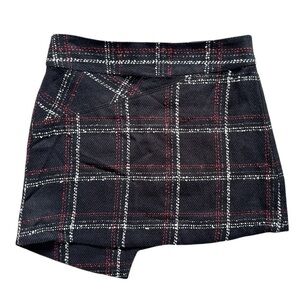 Plaid Mini Skirt BCBGeneration Asymmetrical Hem Tweed Plaid Mini Skirt NWT